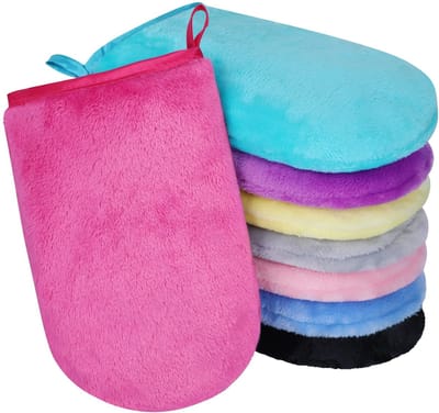 Allecto - Microvezel Washandschoenen - Herbruikbare Make-up Remover - Zachte Bad Spa Doek - 15 x 21 cm - Multicolor - Duurzaam en Onderhoudsvriende...