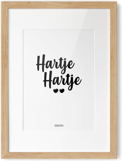Fabrikten Tekstposter Hartje Hartje - A4
