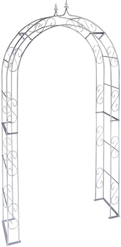 Terracotta Rozenboog Vuurverzinkt 12mm Volledig Metaal 140cm Breed 245cm Hoog 40cm Diep 5-Delig