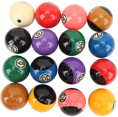 Cosensi- Biljartballen 2,25 Inch - Poolballenset - Hars Biljartbalset - Hoge Wrijvingsbestendigheid - Professioneel Formaat - Verbeterde Game-ervaring - Poolballen