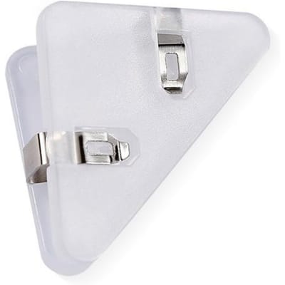 10-Pack Driehoekige Binderclips, Grote Capaciteit Multifunctionele Plastic Papierklemmen, Kantoor- en School Document Organizer Clips, Map Bestandshouders 10pcs schoon