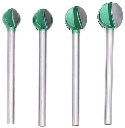 Set van 4 Houtbewerkings Freesbits met 6mm Shank voor Groeven en Vormen - Ideaal voor Carving en Box End Bewerking (16/18/20/22mm)