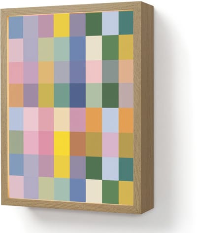 Wandlamp 30x40 cm - Oplaadbaar - Blokken - Vierkant - Patroon - Gekleurd - Wandlampen binnen woonkamer - Slaapkamer lamp - Decoratieve nachtlamp - Vloerlamp draadloos