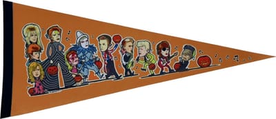 David Bowie - Bowie flag - Bowie characters - Bowie UK - David Bowie Flag - David bowie band - Bowie logo - Muziek - Vaantje - UK - Sportvaantje - Wimpel - Vlag - Pennant - 31*72 cm - Bowie characters vlag