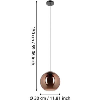 EGLO Stars of Light hanglamp Cordoba 1-lamp, koperkleurig