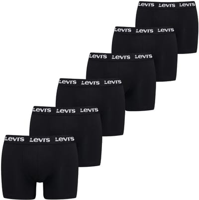 Levi's Boxershorts - Repeat Logo - 6-pack heren boxershorts - Zwart - Maat XXL