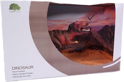 PIA Soft Toys - T-rex rood in Showbox - PVC - Dinosaurus Prehistoric World - 35cm