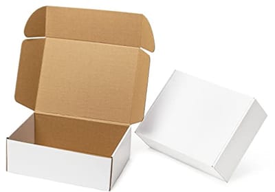 24 Stuks Verzenddozen 12x9x4 Inch - Witte Golfkartonnen Dozen voor Kleine Bedrijven