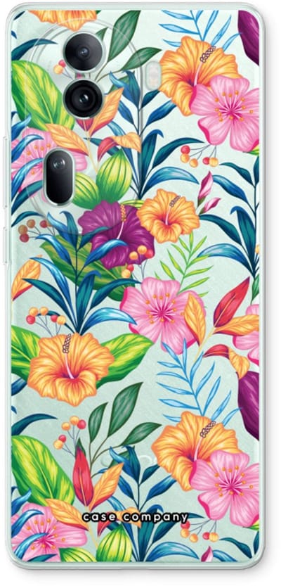 Case Company® - Hoesje geschikt voor Oppo Reno 11 Pro hoesje - Tropisch 2 - Soft Cover Telefoonhoesje - Bescherming aan alle Kanten en Schermrand