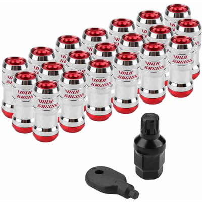 M12 X P1.5 Auto Racing Lug Wielmoeren Schroef voor de Meeste Aftermarket Wielen Red rood