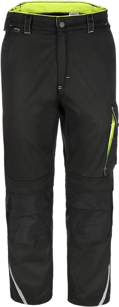 TMG FINESSE WORK Werkbroek HEREN Veiligheidsbroek Zwart – Normale Beenlengte (78 cm) – Met Kniezak - Cordura Versterkt - 270 GSM