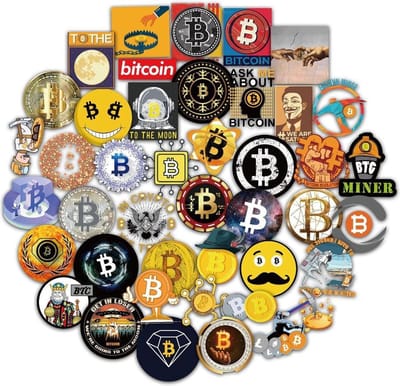 Crypto munt Stickers - 50 Stuks - To the Moon - Laptopstickers - Laptop Stickers - Crypto