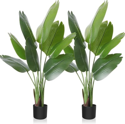 Kunstmatige Paradijsvogelplant 120 cm - Tropische Imitatiepalm voor Binnen en Buiten - Unieke Decoratie voor Huis en Kantoor
