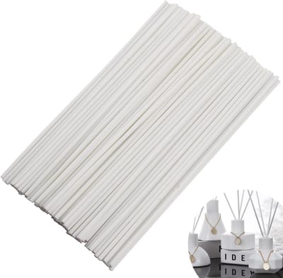 Dailygoods- Diffuserstokken 100 stuks - Aromadiffuserstokken - Vezelstaafjes - Milieuvriendelijk - 20 cm x 3 mm - Duurzame geurvrijkoming - Geurstokjes