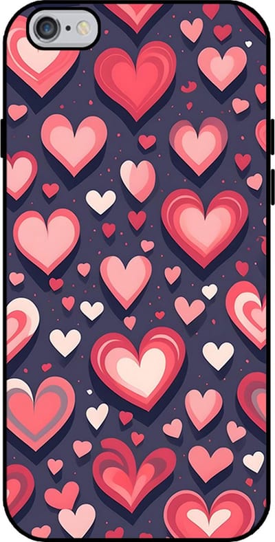 Smartphonica Telefoonhoesje Geschikt voor iPhone 6 Plus / 6s Plus met Hartjes Opdruk - TPU Backcover Case With Heart Design geschikt voor iPhone 6/6s Plus