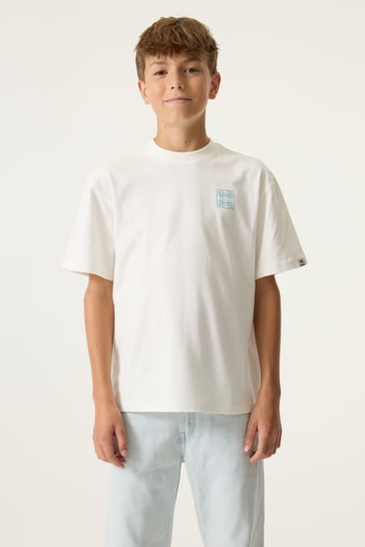 GARCIA Jongens Print T-shirt Wit Korte mouw