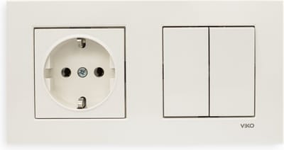 Panasonic Viko -Seriesschakelaar Stopcontact Combinatie-WCD-Inbouw -Wit -Compleet-Karre Serie