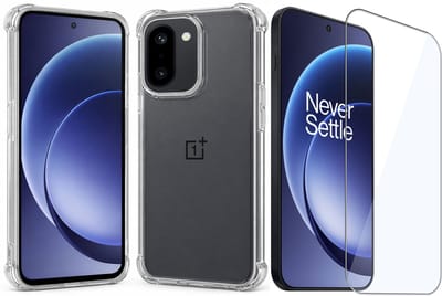 TechNow Hoesje + Screenprotector geschikt voor OnePlus 15R Hoesje Screenprotector - Tempered Glass - Extreme Shock Case Transparant