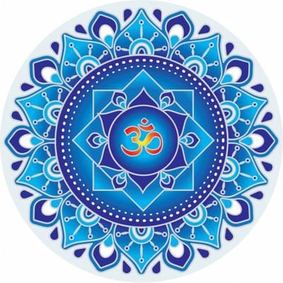 Yogi & Yogini naturals Raamsticker Blauwe Om Mandala (14 cm)