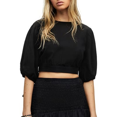 AllSaints Asta Top Black Maat: 34 | Tops Outlet | Dames | Zwart