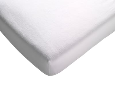 Polydaun - molton hoeslaken - topmatras split - splittopper - 140x200 cm - wit