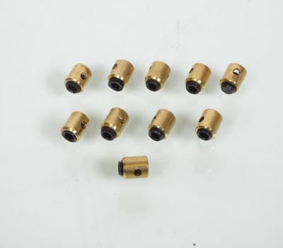 zak met 10 gaskabelklemmen Ø5mm l6mm voor bromfiets cyclo bromfiets motorfiets