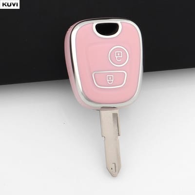 Roze TPU Auto Afstandsbediening Slimme Sleutel Hoes Cover Shell Fob Sleutelhanger Voor Peugeot 107 206 207 307 Voor Citroen C1 C2 C3 C4 Voor Toyota Aygo gray