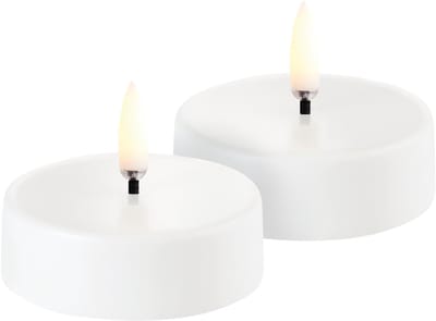 Uyuni Lighting - Rechargeable theelichtjes maxi - Wit - 6 cm x 2,3 cm