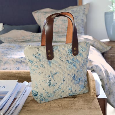 LOBERON Tas Vailenne crème/blauw