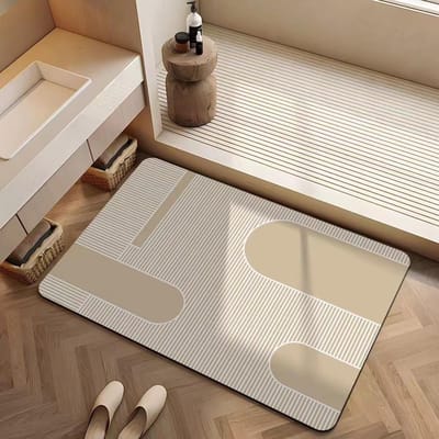 Tapis de salle de bain simple et tendance pour toilettes domestiques, antidérapant, absorbant, en boue de diatomées, tapis à séchage rapide 30*50