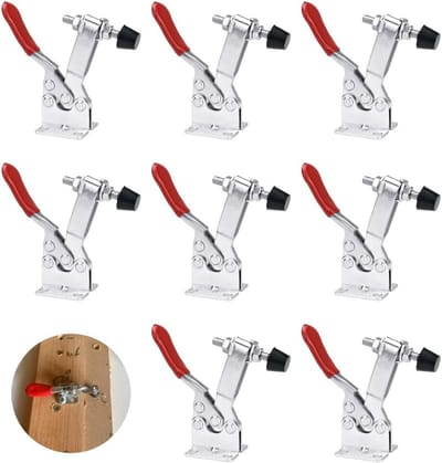8-delige Anti-slip Horizontale Klemmen Set voor Houtbewerking en Machinegebruik - Robuuste Snelsluiting met 180 lbs Houdkracht