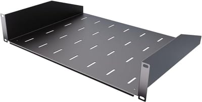 Netwerkkast Staal - Serverrek 19 inch - IT Beheer - Robuuste Constructie - 2U 350mm - Zwart