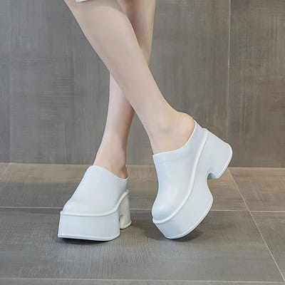 11CM Nieuwe Slippers Natuurlijk Koe Echt Leer Platform Wedge Sneakers Pumps Zomer Dames ROME Ultra-Verborgen Hakken Gevulkaniseerde Schoenen 33 gray