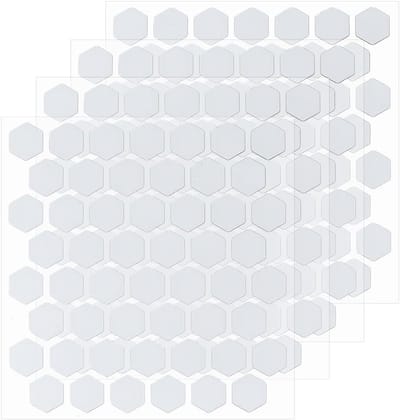 208 Stuks Witte Reflecterende Hexagonale Fietsstickers, Vinyl Stickers voor Fietsframe, Helm en Scooter, Ideaal voor Veiligheid en Zichtbaarheid