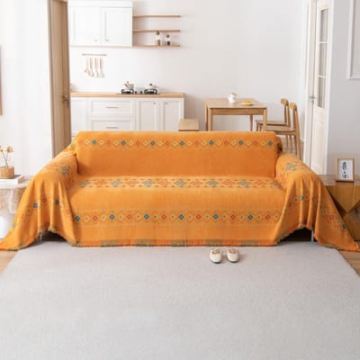 Dailygoods- Plaid Chenille Zacht - Wasbare Deken - 180x130 cm - Voor Banken/Sofas - Milieuvriendelijk - Comfortabel