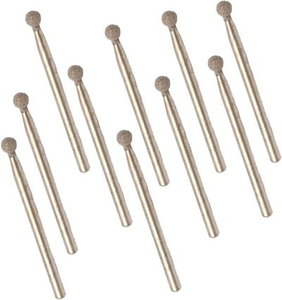 Diamant Bol Frezen - Slijpkoppen Polijstkoppen - Detailbewerking - Gecoat met diamant - 3.5 mm - Zilver