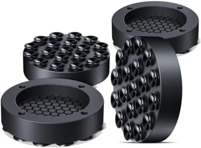 4-stuks Wasmachine Trillingsdempers - Trillingsdempers Wasmachine - Zwarte demper Pads - Het apparaat is voorzien van schokbestendige en anti-verplaatsingsfuncties om te voorkomen dat de wasmachine verschuift - 6.3×1.4cm -Voor wasmachines - Zwart