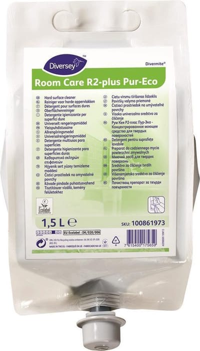 ROOM CARE R2-PLUS PUR-ECO 2 X 1,5 LTR - REINIGER VOOR HARDE OPPERVLAKKEN