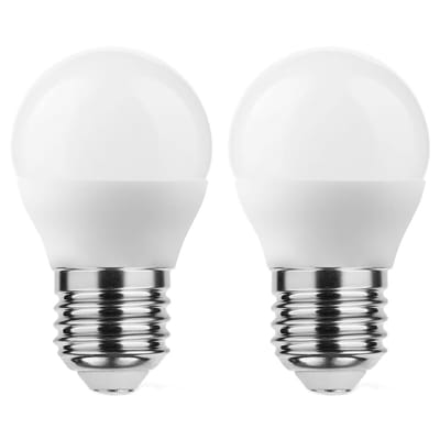 Technik E27 LED Lamp 4.9W - 470lm - 2700K - Warm Wit - LED Globe Mini P45 - Vervangt 40W Halogeen Gloeilamp - 2 stuks