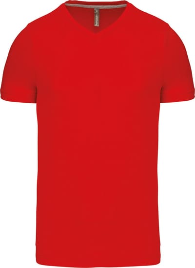 Kariban T-shirt V-hals korte mouwen K357 - Red - 3XL