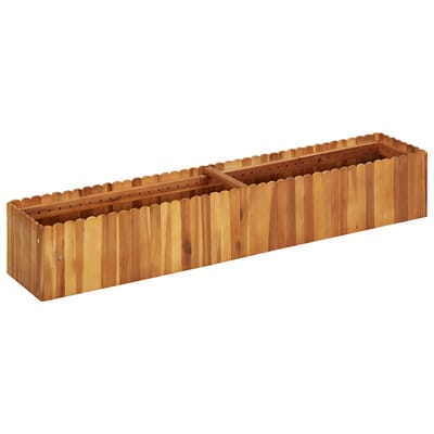 vidaXL - Plantenbak - verhoogd - 150x30x25 - cm - massief - acaciahout