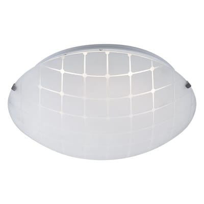 Plafondlamp Woonkamerlamp Ganglamp Slaapkamerlamp, chroomglas opaal, LED 8W 600Lm warm wit, DxH 25x7.5cm