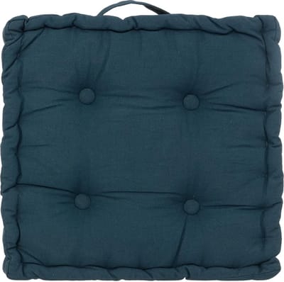 Atmosphera Vloerkussen Square - donkerblauw - katoen - 38,5 x 38,5 x 8 cm - vierkant - Extra dik