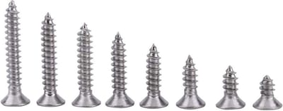 200 stuks M3 RVS Pan/Plat Hoofd Wafer Hoofd Zelfborende Schroeven Assortiment voor Metaalbewerking en Bevestiging