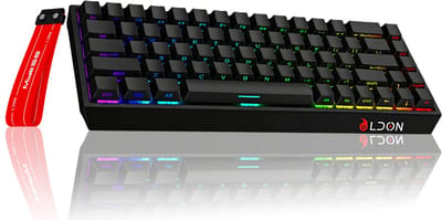 Mide68 - 65% Bedraad Gaming Toetsenbord - RGB Verlicht toetsenbord - Hall Effect Rapid Trigger Mechanisch Toetsenborden - Hot Swap - 8K Hz - 0.01mmRT - 0.125ms - Zij Bedrukte toetsen - 68 Keys -Beste prijs-kwaliteitverhouding - Edele zwarte