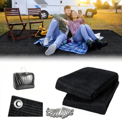 Ademend Voortenttapijt Camping 250 x 350 cm Antislip Tenttapijt met Haringen