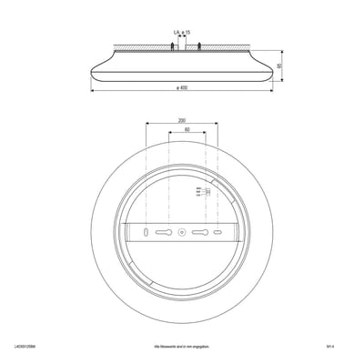 EVN Catino LED sensor plafondlamp, 40 cm