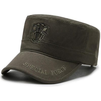 Camouflage Militaire Mode Plat Haut Style Coréen Tendance Sport Extérieur Automne Hiver Casquette de Baseball Chapeau de Soleil Adjustable black