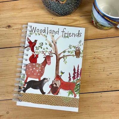 Alex Clark Spiral Journal Woodland Friends ~ A5 Notitieboek Ringband Vriendschap