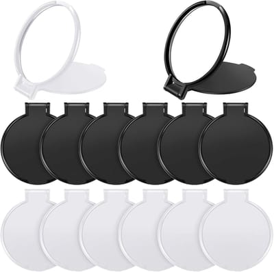 24 stuks inklapbare minispiegels, compact en draagbaar, ronde vorm, voor make-up en dagelijks gebruik